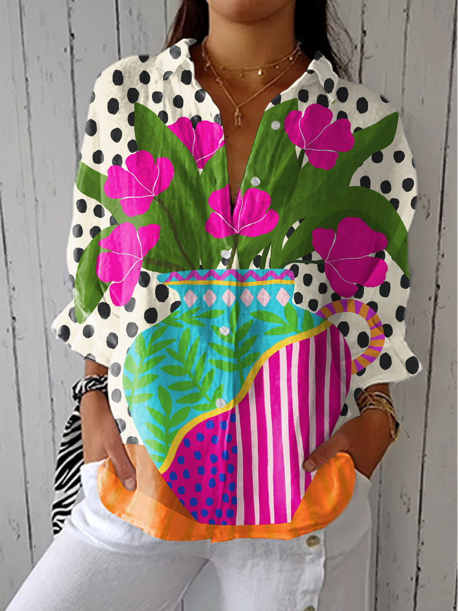 Diana – Blusa Gráfica Floral