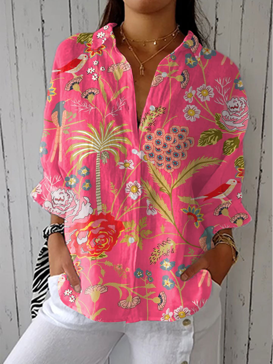 Elizabeth – Blusa Floral Tropical