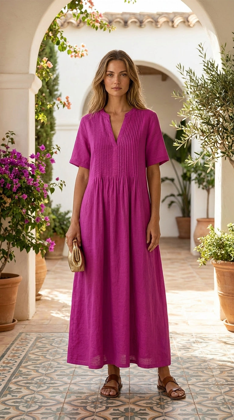 Vestido Dina™ Maxivestido Plisado