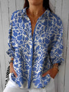 Vivienne – Blusa Floral Azul