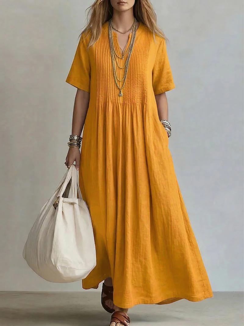 Vestido Dina™ Maxivestido Plisado